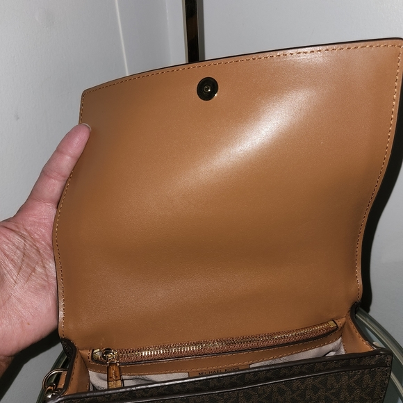 MICHAEL KORS Jet Set Large Logo Crossbody Bag Chain Bag Boy Bag - Picture 7 of 16